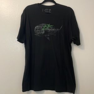 K Scott underwater art dolphins XL black t shirt